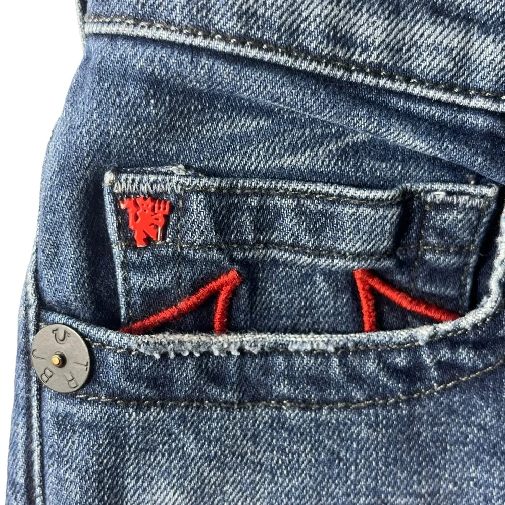True Religion x Manchester United Men’s 31‎ Jack Super Skinny Jeans Blue